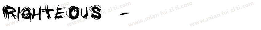 righteous黑体字体转换
