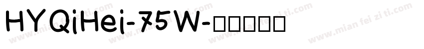 HYQiHei-75W字体转换