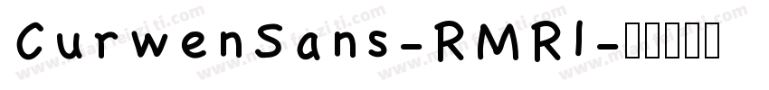 CurwenSans-RMRl字体转换