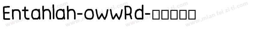 Entahlah-owwRd字体转换
