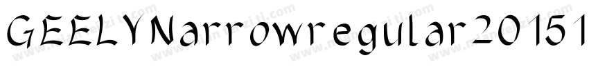 GEELYNarrowregular20151114◆字体转换