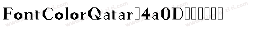 FontColorQatar-4a0D字体转换