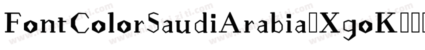 FontColorSaudiArabia-XgoK字体转换