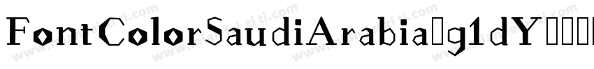 FontColorSaudiArabia-g1dY字体转换