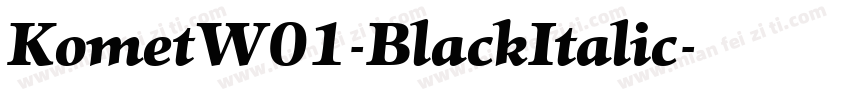 KometW01-BlackItalic字体转换