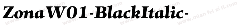 ZonaW01-BlackItalic字体转换