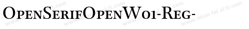 OpenSerifOpenW01-Reg字体转换