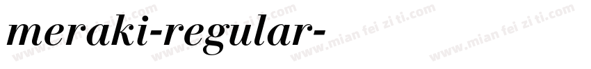meraki-regular字体转换