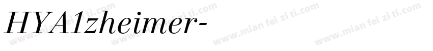 HYA1zheimer字体转换