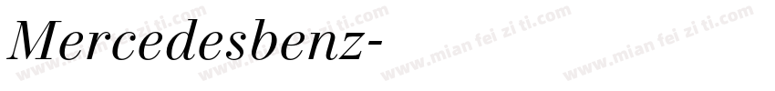 Mercedesbenz字体转换