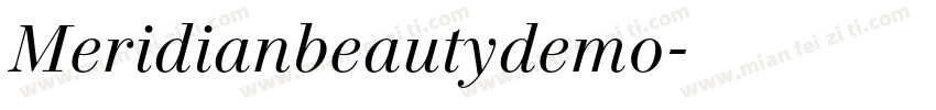 Meridianbeautydemo字体转换
