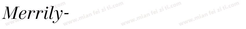 Merrily字体转换