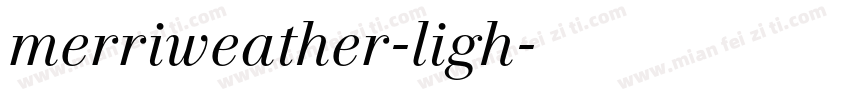 merriweather-ligh字体转换
