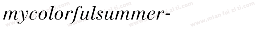 mycolorfulsummer字体转换