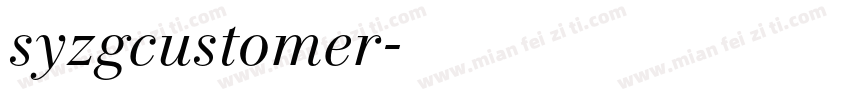 syzgcustomer字体转换