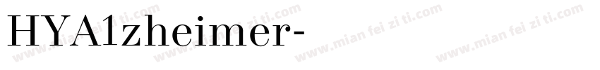 HYA1zheimer字体转换