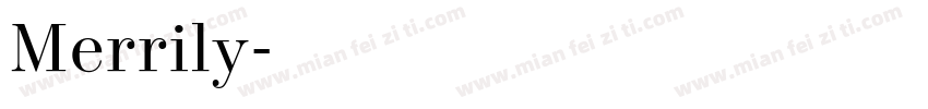 Merrily字体转换