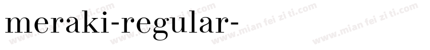 meraki-regular字体转换