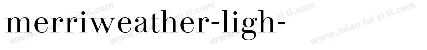 merriweather-ligh字体转换