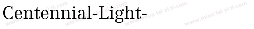 Centennial-Light字体转换