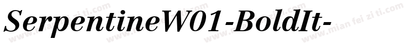 SerpentineW01-BoldIt字体转换