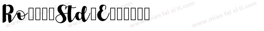 RoシリウスStd-E字体转换