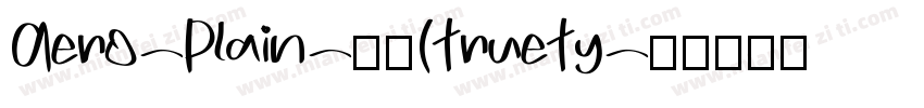 Aero-Plain-常规(TrueTy字体转换