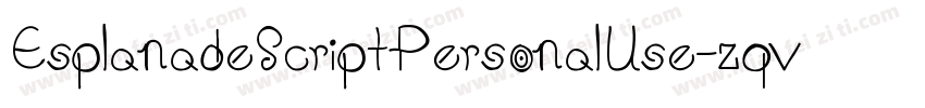 EsplanadeScriptPersonalUse-zqv3字体转换