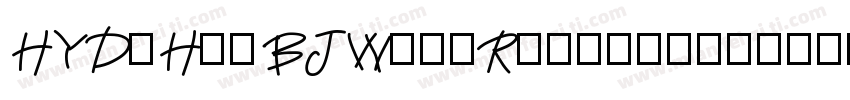 HYDaHeiBJW00-Regular字体转换