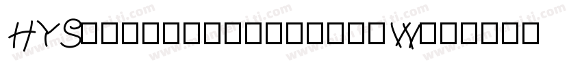 HYSshangweishoushuW字体转换