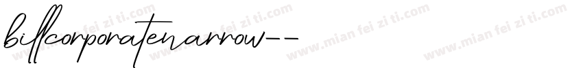 billcorporatenarrow-字体转换