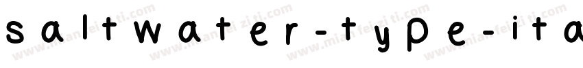 saltwater-type-italic字体转换