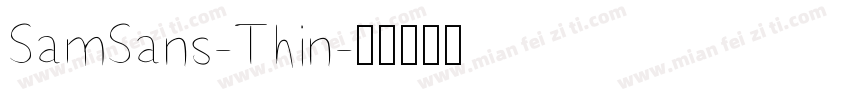 SamSans-Thin字体转换