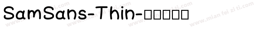 SamSans-Thin字体转换