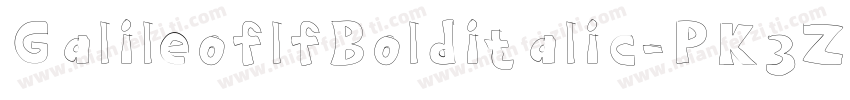 GalileoflfBolditalic-PK3Z字体转换