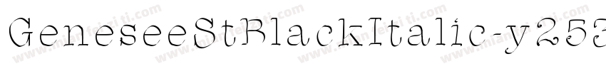 GeneseeStBlackItalic-y253字体转换
