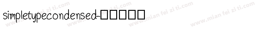 simpletypecondensed字体转换