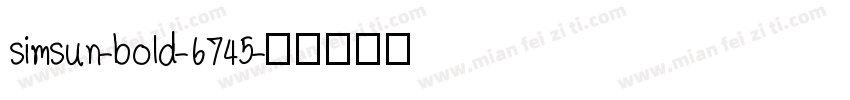 simsun-bold-6745字体转换