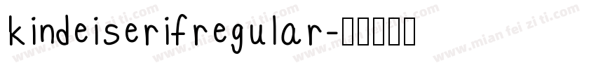 kindeiserifregular字体转换
