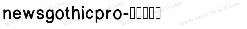 newsgothicpro字体转换