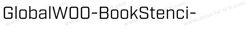 GlobalW00-BookStenci字体转换