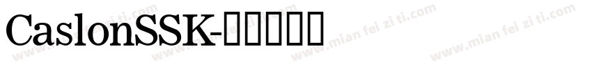CaslonSSK字体转换