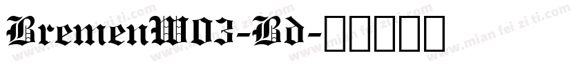 BremenW03-Bd字体转换