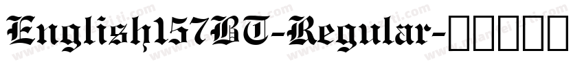 English157BT-Regular字体转换