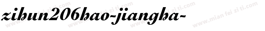zihun206hao-jiangha字体转换