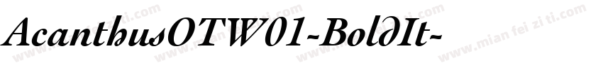 AcanthusOTW01-BoldIt字体转换