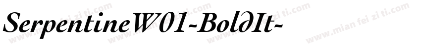 SerpentineW01-BoldIt字体转换