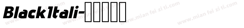 BlackItali字体转换