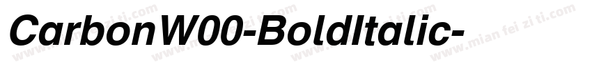 CarbonW00-BoldItalic字体转换
