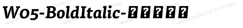 W05-BoldItalic字体转换